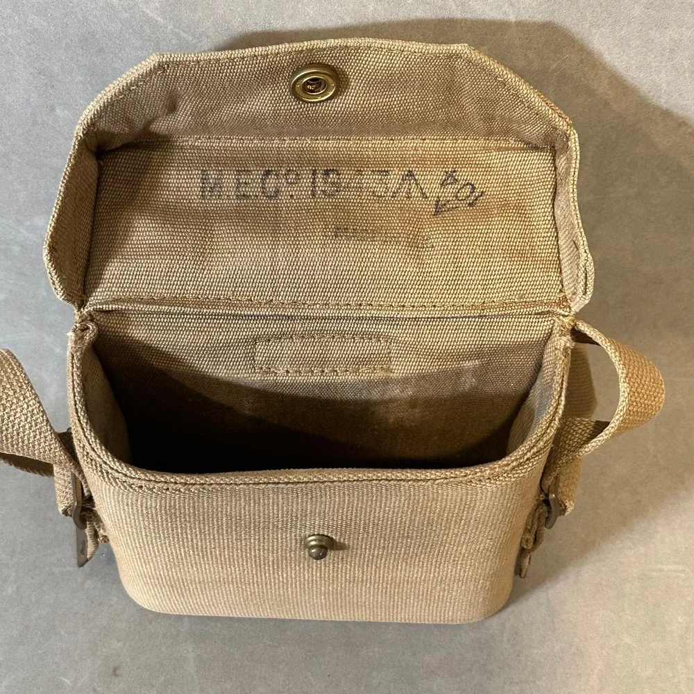 Vintage Military‎ Style Khaki Canvas Crossbody Bag Utility Pouch Tactical Small